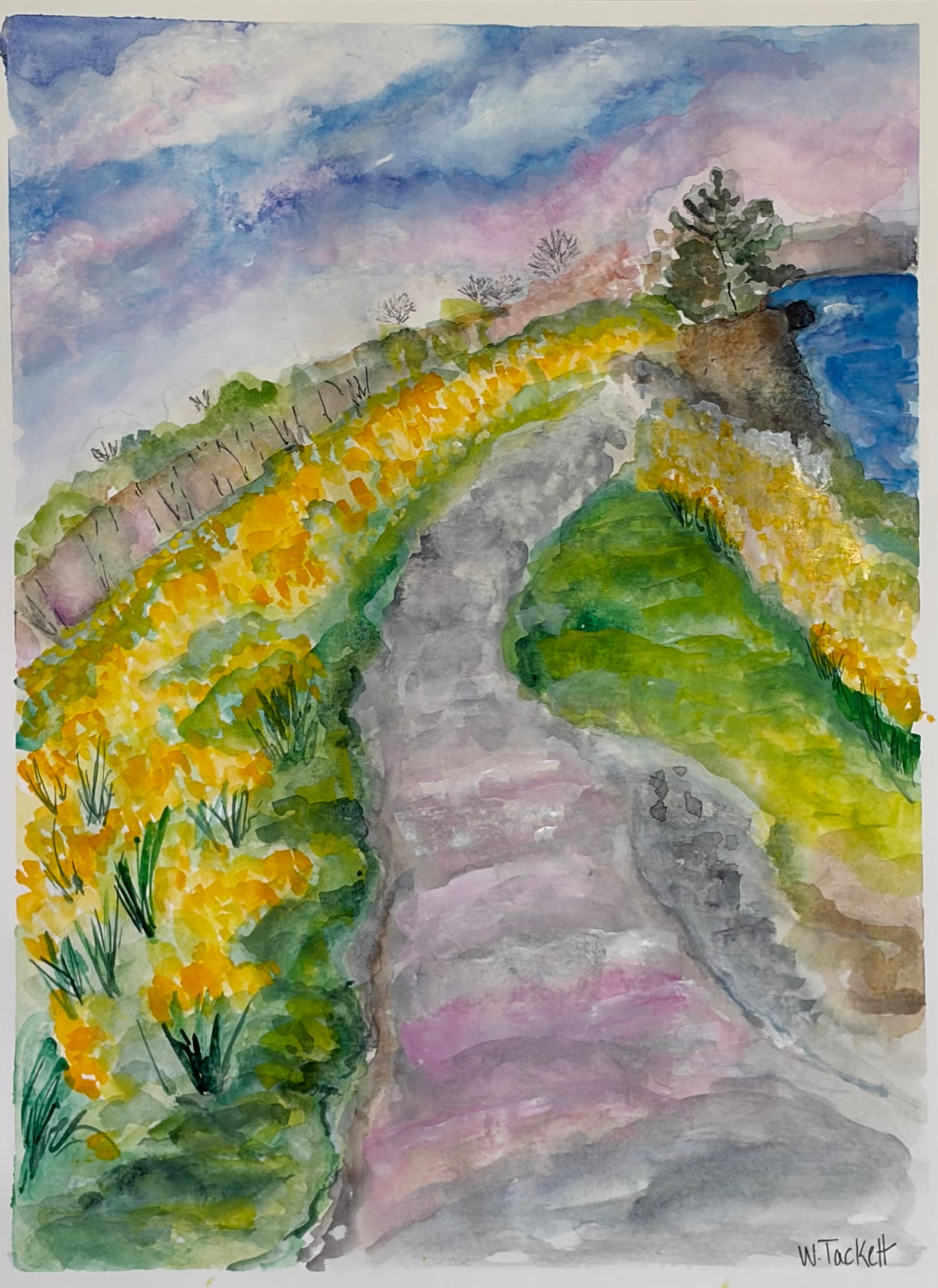 Blossoms by the Cliff